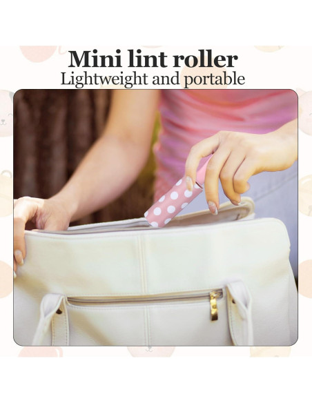 8 Rodillos Quitapelusas Mini Maahongh para Viaje Extra Adhesivos