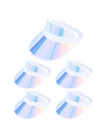 Paquete de 5 Gorras Visera Coloridas para Mujeres - Ajuste Cómodo