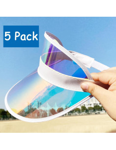 Paquete de 5 Gorras Visera Coloridas para Mujeres - Ajuste Cómodo 2
