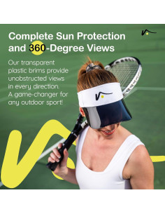 Visera Transparente VISTO UV Ajustable para Mujeres - Ideal para Golf y Tenis 2