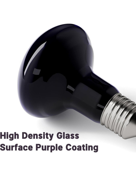 Bombilla Nocturna UVA 60W HARTOMPET para Reptiles - Paquete de 2