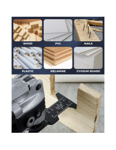 GORWARE 10PCS Cuchillas Oscilantes para Madera y Plástico 2