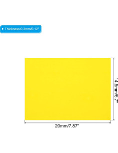 Hojas Retráctiles Amarillas PATIKIL 20x14.5 cm - Paquete de 10 2