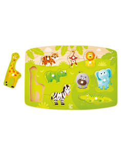 Rompecabezas de Clavos de Selva Hape - Madera Segura 18.5cm