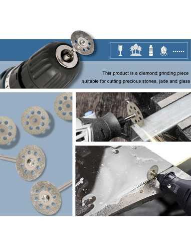 Juego de Brocas de Diamante HOMEIDOL 32 Piezas 3mm para Dremel