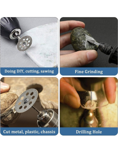 Juego de Brocas de Diamante HOMEIDOL 32 Piezas 3mm para Dremel