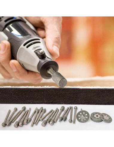 Juego de Brocas de Diamante HOMEIDOL 32 Piezas 3mm para Dremel
