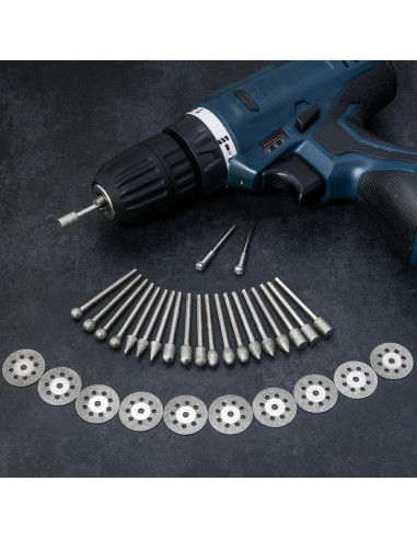 Juego de Brocas de Diamante HOMEIDOL 32 Piezas 3mm para Dremel