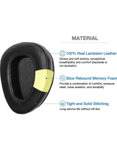 Almohadillas de Cuero de Oveja Voarmaks para Audeze Sine 2