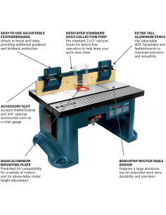 Mesa de Router Bosch RA1181 68.58x45.72cm Aluminio 2