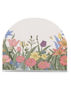 Soporte para Servilletas Kigai Acrílico Flores de Primavera 10.5x12.5x5cm