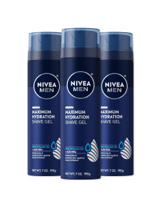 Gel de Afeitar NIVEA MEN Hidratación Máxima 3 Latas 198 g