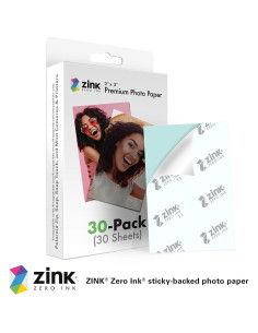 Papel Fotográfico Premium Zink 5x7.6cm Adhesivo 30 Hojas 2