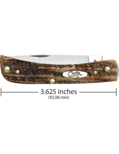 Cuchillo de bolsillo Case Sod Buster Jr 9.21 cm Hueso Miel 2