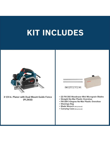 Cepillo Eléctrico BOSCH PL2632K 2.86 kg 6.5A 8.26 cm Ancho