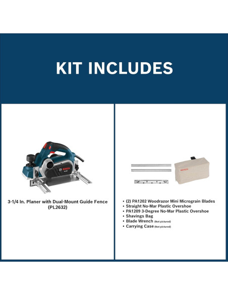 Cepillo Eléctrico BOSCH PL2632K 2.86 kg 6.5A 8.26 cm Ancho