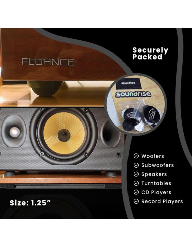 Almohadillas Aislantes Acústicas Soundrise - 4-Pack Silicona