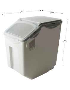 Contenedor de Almacenamiento de Alimentos Yurvro - 15 L, 2 Piezas 2