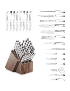 Juego de Cuchillos Forjados Cangshan N1 de 23 Piezas en Bloque de Nogal 2