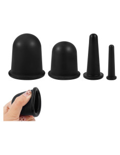 Conjunto de Ventosas de Silicona BOXOB - 4 Piezas para Masaje