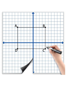 Pizarra Magnética Cuadrícula de Coordenadas Teling 66x66 cm