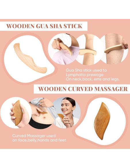 Set 4 en 1 Cepillos Secos Veganos Lineshading para Drenaje Linfático