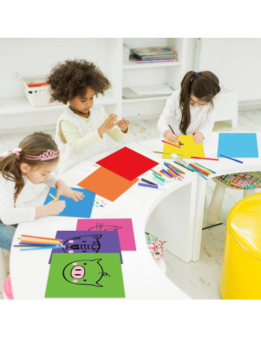 8 Tableros Magnéticos de Borrado en Seco Naozinebi 25 cm Coloridos