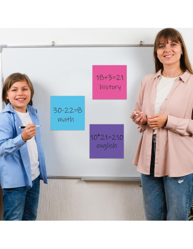 8 Tableros Magnéticos de Borrado en Seco Naozinebi 25 cm Coloridos