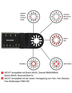 100 Piezas Cuchillas Sierra Oscilante HOTBEST Multiusos 2