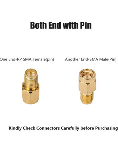 Adaptadores SMA Macho a RP SMA Hembra CORONIR - Paquete de 8 2