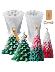 Set de 2 Moldes de Silicona Grandes Dacies para Velas Navidad 15.24 cm