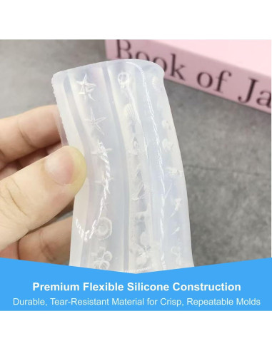 Moldes de Uñas 3D ZGGAZCA Silicona Conchas Oceánicas