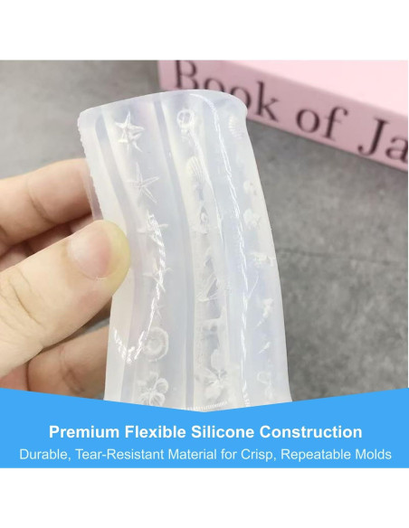 Moldes de Uñas 3D ZGGAZCA Silicona Conchas Oceánicas