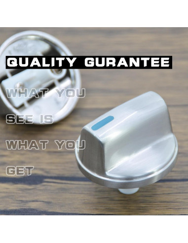 Perilla de Control de Quemador ZNTVW 00654043 Metal Plateado