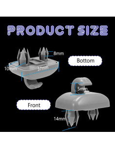 2 Clips Soporte Visera Interior Deemars para Audi A1 A3 A4 Q3 Q5 2