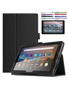 Funda para Tableta Amazon Fire HD 10 2023 - Cuero PU Negro
