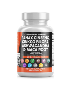 Suplemento Clean Nutraceuticals Ginseng y Ginkgo Biloba 60 Cápsulas