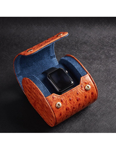 Estuche de viaje para reloj Caliber Watch cuero Napa cognac