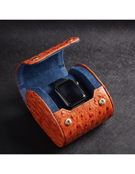 Estuche de viaje para reloj Caliber Watch cuero Napa cognac