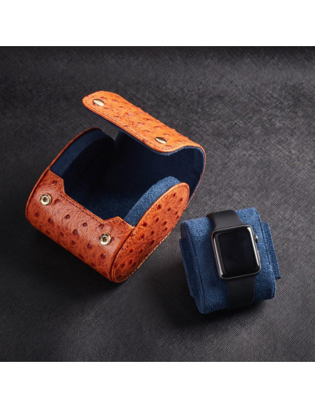Estuche de viaje para reloj Caliber Watch cuero Napa cognac