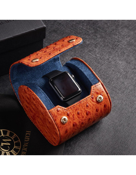 Estuche de viaje para reloj Caliber Watch cuero Napa cognac