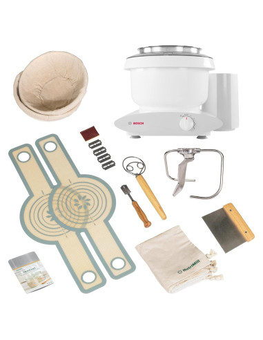 Mezclador Bosch Universal Plus 500W 6.5L con kit masa madre