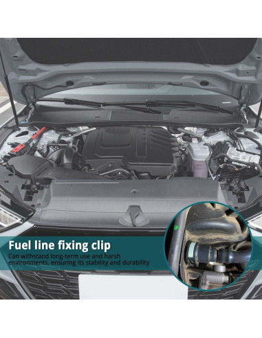 70 Clips de Línea de Combustible Tecledsn Nylon 7 Tamaños