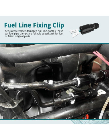 70 Clips de Línea de Combustible Tecledsn Nylon 7 Tamaños