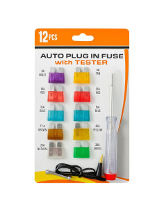 Juego de Fusibles Automáticos SteadMax 12 Piezas con Probador
