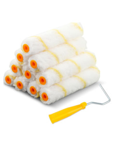 10 Fundas de Rodillo de Pintura Mini 15cm XuYelora Sin Pelusa