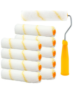 10 Fundas de Rodillo de Pintura Mini 15cm XuYelora Sin Pelusa 2