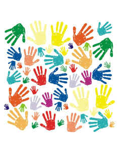 Calcomanías de Pared Huellas de Mano Maydahui 50 PCS 35x25cm