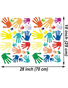 Calcomanías de Pared Huellas de Mano Maydahui 50 PCS 35x25cm 2