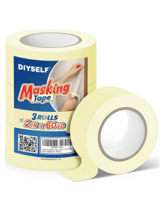 Cinta de Enmascarar DIYSELF 3 Rollos 5cm x 55m Removible